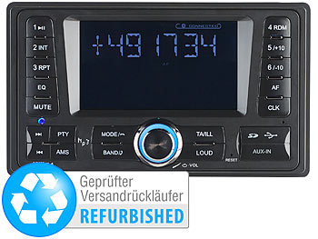 2 DIN Autoradios: Creasono 2-DIN-MP3-Autoradio CAS-4380.bt mit RDS, Bluetooth (Versandrückläufer)