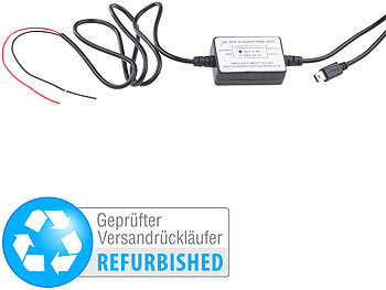 Kfz-Dauerstromadapter: revolt Kfz-Dauerstrom-Adapter mit Mini-USB-Stecker, Versandrückläufer