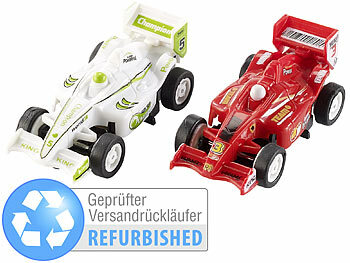 Auto Rennbahn: Playtastic Ersatzautos 2er-Set für Portable Rennbahn, Versandrückläufer