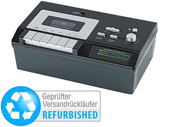 Kassette digitalisieren: auvisio USB-Kassettenrecorder "UCR-2200 deluxe" (Versandrückläufer)