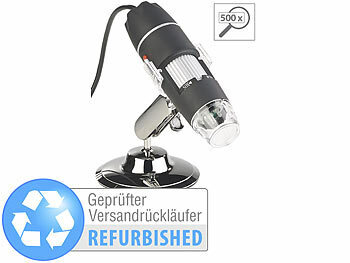 Taschenmikroskop: Somikon Digitales USB-Mikroskop mit Kamera & Ständer, Versandrückläufer
