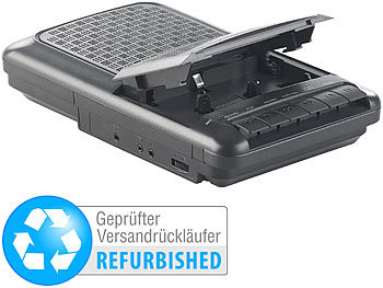 Cassette Recorder: auvisio Mobiler Kassettenspieler, Lautsprecher, Versandrückläufer