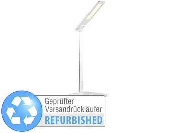 Lunartec Schreibtisch-Lampe, Qi-kompatibel, 4 Lichtfarben, Versandrückläufer 