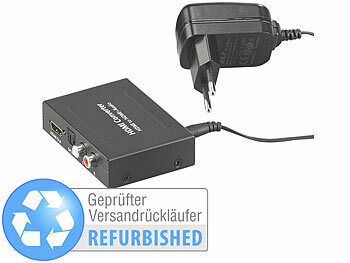 Cinch-HDMI-Adapter: auvisio HDMI-Audio-Konverter zu TOSLINK, Versandrückläufer