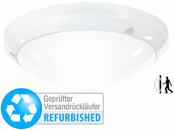 außen-Deckenleuchte LED: Luminea High-Power LED-Lampe, Radar-Bewegungssensor, 16W, IP44 (refurbished)