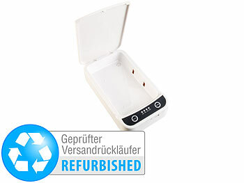UV-Keimtötender-Boxen: Somikon UV-Desinfektions-Box für Smartphone, Brille, Versandrückläufer