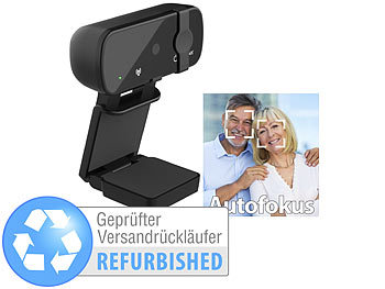 Kameras Webcam: Somikon 4K-USB-Webcam mit Linsenabdeckung, Versandrückläufer