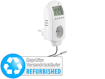 revolt Steckerthermostat: Digitales Steckdosen-Thermostat für Heiz- &  Klimageräte, 3.680 Watt (Frostwächter Steckdose)