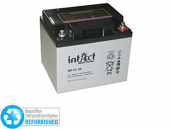 Kleiner 12V-Akku: IntAct Block-Power Blei-Akku 12 Volt / 50 Ah (BP12-50), Versandrückläufer