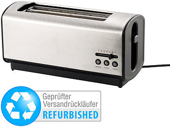 Rosenstein & Söhne Langschlitz-Toaster für 4 Toastscheiben, 1200 Watt (refurbished)