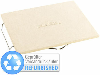 Cucina di Modena Pizzastein mit Metall-Gestell, rechteckig, Versandrückläufer