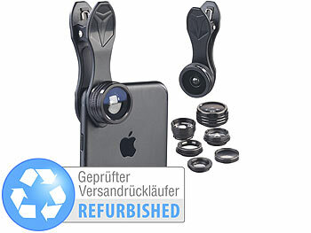 Kameraobjektiv: Somikon 7in1-Premium-Vorsatz-Linsen, Kaleidoskop, Versandrückläufer