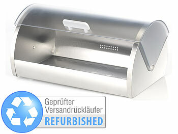 Brot-Aufbewahrungsboxen: Rosenstein & Söhne Edler Brotkasten mit Visier-Deckel, Versandrückläufer
