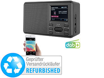 DAB-Radio Batterie, Bluetooth: VR-Radio Mobiles Digitalradio mit DAB+ und UKW, Versandrückläufer