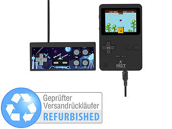 Videospiele: MGT 2in1-Retro-Spielekonsole, 7-cm-Farbdisplay (2,8"), Versandrückläufer