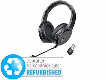 Headset USB: auvisio Digitales Funk-Headset mit abnehmbarem Mikrofon, Versandrückläufer