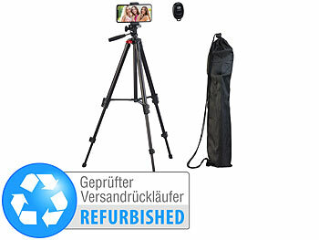 Somikon Teleskop-Stativ mit Smartphone-Halter ,Versandrückläufer