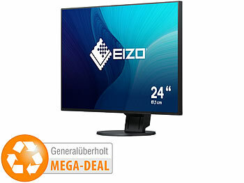 Monitor: Eizo Flexscan EV2456, 24,1"/61,1 cm, 16:10, IPS, schwarz (generalüberholt)