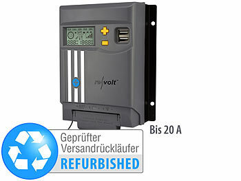 Solarregler 12 Volt: revolt MPPT-Solarladeregler für 12/24-V-Batterie, Versandrückläufer