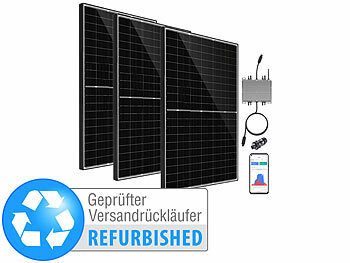 revolt 1,14kW(3x380W)MPPT-Solaranlage+1,3kW Wechselrichter, Versandrückläufer
