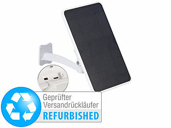 Solarpanel-Ladegerät: VisorTech VisorTech,5,5-Watt-Solarpanel mit 5.000-Powerbank, Versandrückläufer