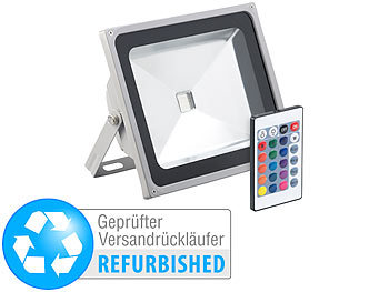 Luminea Wetterfester RGB-Fluter mit SMD-LEDs, Fernbedienung, Versandrückläufer