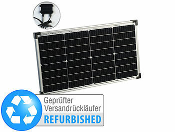 Solaranlage Panele: revolt Mobiles Solarpanel mit monokristallinen Zellen, Versandrückläufer