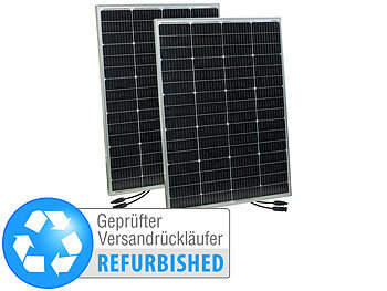 Panel für Solarstrom: revolt 2er-Set mobile monokristalline Solarpanele, 36 Volt, Versandrückläufer