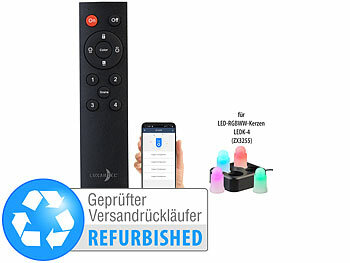 RGB-LED-Kerzen: Lunartec Fernbedienung für LED-RGBWW-Kerzen LEDK-4, Versandrückläufer