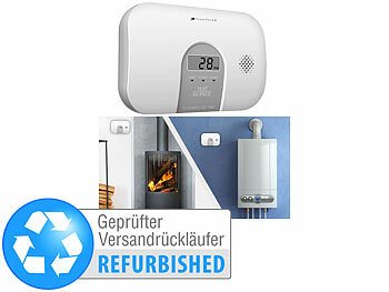 Kohlenmonoxid Alarme: VisorTech Kohlenmonoxid-Melder, 10-Jahres-Sensor, Versandrückläufer 