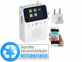 Lautsprecher, Bluetooth: VR-Radio 2in1-Steckdosenradio mit DAB+, Bluetooth, Versandrückläufer