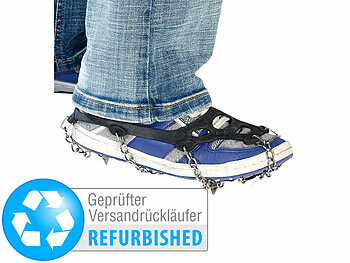 Schnee-Spikes: Semptec 1 Paar Schuhketten für alle Schuhe, bis max. Schuhgr. 43 (refurbished)