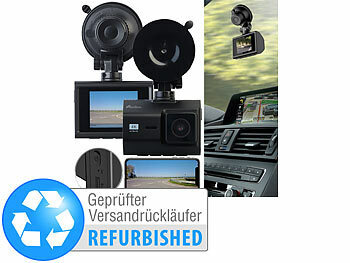 NavGear Dashcam Überwachung: 4K-UHD-Dashcam mit GPS, Nachtsicht, WDR,  Versandrückläufer (Dashcam Parkwächter)
