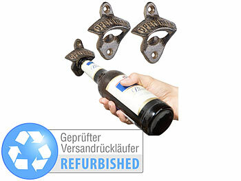 Metall Flaschenöffner: Cucina di Modena 2er-Set Gusseisen-Flaschenöffner zur Wandmontage, Versandrückläufer