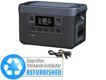 Powerbank 220v Solar: revolt Powerstation & Solar-Generator mit Notstrom-Funktion,Versandrückläufer