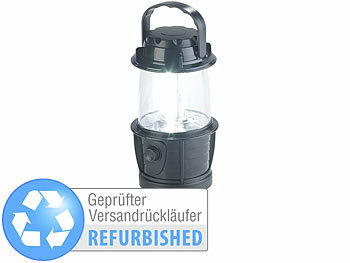 PEARL Dimmbare LED-Laterne, 3 COB-LEDs, Batteriebetrieb, Versandrückläufer 