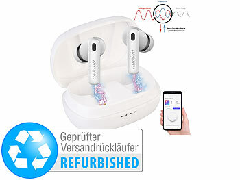 Kopfhörer NV, Bluetooth: auvisio In-Ear-Stereo-Headset mit ANC, Bluetooth 5.2, Versandrückläufer