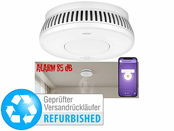 WLAN-Design-Rauchmelder: VisorTech WLAN-Rauchwarnmelder, Versandrückläufer