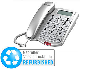 simvalley Großtasten-Telefon XLF-40, silber (refurbished)