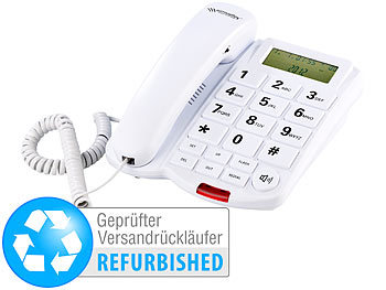 simvalley Großtasten-Telefon XLF-40, weiß (Versandrückläufer)