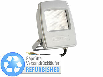 LED Arbeitsleuchte 230V: KryoLights Wetterfester LED-Fluter, 10 Watt, 750 Lumen, IP 65, Versandrückläufer