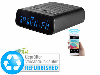 auvisio DAB+-Radiowecker, großes VA-Display, BT, Versandrückläufer 