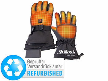 PEARL urban Thermohandschuhe: Beheizbare Handschuhe mit Akkus,  wiederaufladbar, Versandrcklufer (Beheizbare Handschuhe Motorrad)