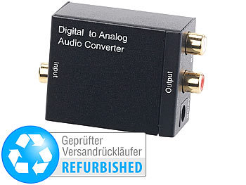 koaxiale Koax to mit Optische Antennenkabel Audiosignal umwandeln Koaxialkabel Digitalwandler: auvisio Audio-Konverter digital zu analog, mit TOSLINK (Versandrückläufer)