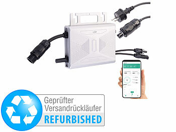 Micro-Wechselrichter VDE: revolt WLAN-Mikroinverter für Solarmodule, 400 W, App, Versandrückläufer