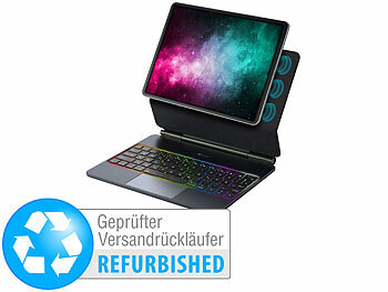 iPad-Cover: GeneralKeys Magnetische Tastatur-Hülle für 11"-iPad 2024, QWERTZ,Versandrückläufer