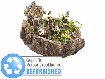Geschenk-Mini-Garten: Royal Gardineer Handgefertigter Blatthaus-Zwergengarten, Versandrückläufer
