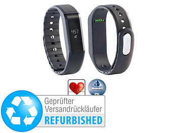 3D-Schrittzähler: newgen medicals Fitness-Armband FBT-55 mit Bluetooth 4.0 (Versandrückläufer)
