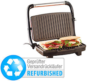 Rosenstein & Söhne Panini-, Sandwich- & Kontaktgrill CG-2510, 1.000 W (Versandrückläufer)