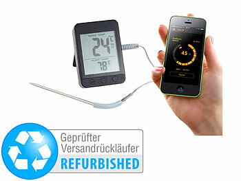 Rosenstein & Söhne Grillthermometer, Bluetooth, App für Android/iOS,Versandrückläufer